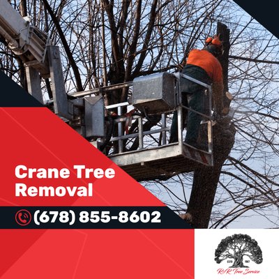 Crane Tree Removal - When traditional tree removal methods aren't safe or feasible, R & R Tree Service's professional crane tree removal services provide the perfect solution for Buford, GA, and surrounding North Atlanta communities. Our ISA board-certified arborists and skilled crane operators specialize in safely removing large, hazardous trees that are too close to power lines, buildings, or other structures. Using state-of-the-art crane equipment, we can precisely remove trees in tight spaces without damaging your property or landscaping.
Our crane tree removal services are ideal for storm-damaged trees, diseased specimens threatening your home, or large trees that need removal for construction projects. As a licensed, bonded, and insured tree service company serving Gwinnett County for over 39 years, we follow strict safety protocols and maintain all our own equipment. No subcontracting means better quality control and competitive pricing.
Whether you're in Buford, Lawrenceville, Sugar Hill, or Suwanee, our professional crane tree removal services ensure safe, efficient tree removal that protects your property and gives you peace of mind. Crane Tree Removal - When traditional tree removal methods aren't safe or feasible, R & R Tree Service's professional crane tree removal services provide the perfect solution for Buford, GA, and surrounding North Atlanta communities. Our ISA board-certified arborists and skilled crane operators specialize in safely removing large, hazardous trees that are too close to power lines, buildings, or other structures. Using state-of-the-art crane equipment, we can precisely remove trees in tight spaces without damaging your property or landscaping.
Our crane tree removal services are ideal for storm-damaged trees, diseased specimens threatening your home, or large trees that need removal for construction projects. As a licensed, bonded, and insured tree service company serving Gwinnett County for over 39 years, we follow strict safety protocols and maintain all our own equipment. No subcontracting means better quality control and competitive pricing.
Whether you're in Buford, Lawrenceville, Sugar Hill, or Suwanee, our professional crane tree removal services ensure safe, efficient tree removal that protects your property and gives you peace of mind.