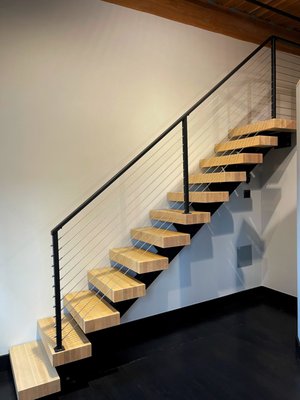 Stairs - We turned this storage/shelving area into a compatible stair case, with a loft area above Stairs - We turned this storage/shelving area into a compatible stair case, with a loft area above