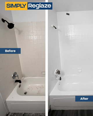 Bathtub & Walls Reglazing - Bathtub & Walls Refinishing & Reglazing. There are many reasons why refinishing is better than replacing: First of all, on average customers save 70% by refinishing their bathtub, tile, sink, or countertop surfaces; normally, tub removal and replacement costs average $2,500 to $3,800! The cost of refinishing is normally under $600. Bathtub & Walls Reglazing - Bathtub & Walls Refinishing & Reglazing. There are many reasons why refinishing is better than replacing: First of all, on average customers save 70% by refinishing their bathtub, tile, sink, or countertop surfaces; normally, tub removal and replacement costs average $2,500 to $3,800! The cost of refinishing is normally under $600.