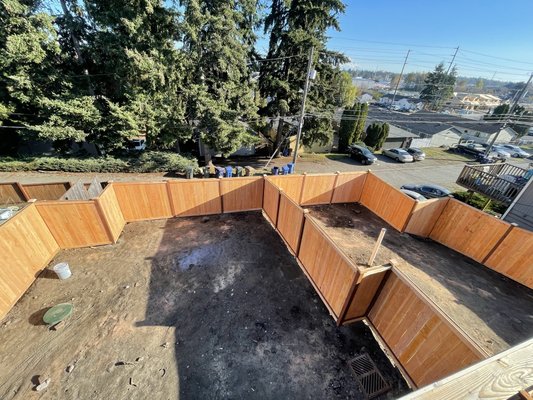 Duplex yard fence - Duplex was fenced off, once the project was complete it gave a much more private and safe environment. Duplex yard fence - Duplex was fenced off, once the project was complete it gave a much more private and safe environment.