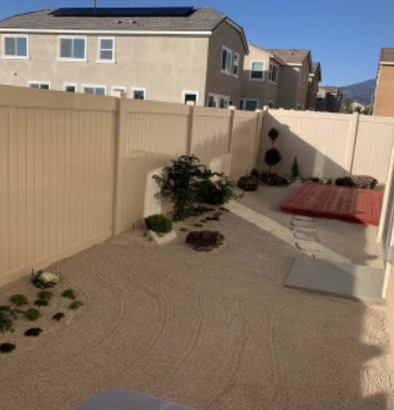 Fences & Block Walls - Think about hiring California Rocks to install a wood or vinyl fence around your property if...

BRICK, BLOCK, STONE
Walls
Planters
Seating
Fire Rings
Retaining
Decorative pony walls
Stone Veneer
Courtyards
Stucco Work
VINYL, WOOD or CHAIN LINK FENCING

California Rocks can frame in your landscape with any combination of the above hardscape or create privacy with your choice of fencing.

We'd be glad to give you a free estimate for your wood or vinyl fence installation project. Call 951-283-9513 today.