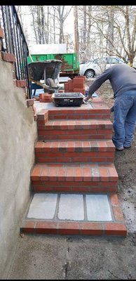Brick steps. Classic. - As middle-C is to a pianist, red brick steps are to a mason. Brick steps. Classic. - As middle-C is to a pianist, red brick steps are to a mason.