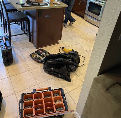 Tile change. - Some of old cracked tiles were changed with a new ones. Tile change. - Some of old cracked tiles were changed with a new ones.