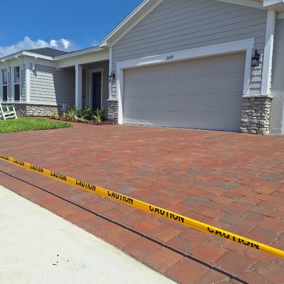 PAVERS SEALING - This project is carried out in 3 stages, first step, pressure washer is applied to wash pavers, second step (different day) synthetic sand, and third step, double layer of sealant is applied. PAVERS SEALING - This project is carried out in 3 stages, first step, pressure washer is applied to wash pavers, second step (different day) synthetic sand, and third step, double layer of sealant is applied.