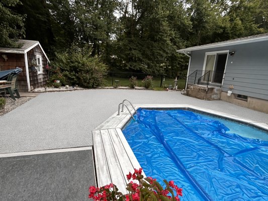 Pool Patio Resurface - Transform your outdoor living space into a modern oasis with a durable patio coating from Atlas Epoxy Floors. Built to handle heavy foot traffic, moisture, and intense UV exposure, our high-quality finishes keep your patio looking flawless year-round. From sleek, decorative styles to tough protective layers, we create beautiful surfaces engineered for the outdoors.Ready to upgrade your patio? Contact Atlas Epoxy Floors today!