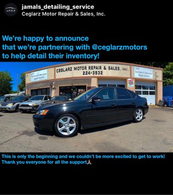 Partnership Announcement - Announcement for Detailing for Car dealership/motor repair shop Celgarz Motors. Check them out at 581 W Main St, New Britain.
Thank you everyone for all of the support! Partnership Announcement - Announcement for Detailing for Car dealership/motor repair shop Celgarz Motors. Check them out at 581 W Main St, New Britain.
Thank you everyone for all of the support!