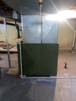 Furnace Replaisment - The customer's old furnace was a 35+ year old furnace that had to be replaced with a new furnace. The new furnace had to be installed and relocated to face a different direction because of the return drop. This job was a challenge but we were capable of making it happen. The customer was happy with the new furnace installation. The new furnace was installed under the city codes and the customer was happy with new furnace installation Furnace Replaisment - The customer's old furnace was a 35+ year old furnace that had to be replaced with a new furnace. The new furnace had to be installed and relocated to face a different direction because of the return drop. This job was a challenge but we were capable of making it happen. The customer was happy with the new furnace installation. The new furnace was installed under the city codes and the customer was happy with new furnace installation