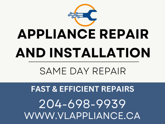 We Fix Your Appliances Fast! - Same Day Repair ✔️
Services to all appliance brands ✔️
Trained and experienced technicians ✔️
Warranty on all repairs and parts ✔️
▪︎ Washer Repair
▪︎ Dryer Repair
▪︎ Dishwasher Repair / Installation
▪︎ Oven, Range & Stove Repair
▪︎ Fridge - Freezer Repair
Book Your Repair Today
204-698-9939
http://vlappliance.ca/ We Fix Your Appliances Fast! - Same Day Repair ✔️
Services to all appliance brands ✔️
Trained and experienced technicians ✔️
Warranty on all repairs and parts ✔️
▪︎ Washer Repair
▪︎ Dryer Repair
▪︎ Dishwasher Repair / Installation
▪︎ Oven, Range & Stove Repair
▪︎ Fridge - Freezer Repair
Book Your Repair Today
204-698-9939
http://vlappliance.ca/