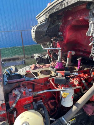 Inframe - This was a inframe job I did for a customer who was in a rough spot. Got the job done and completed before the time frame that was given to help the customer get back on the road. Truck has put 200k on engine since rebuild and many more to go!