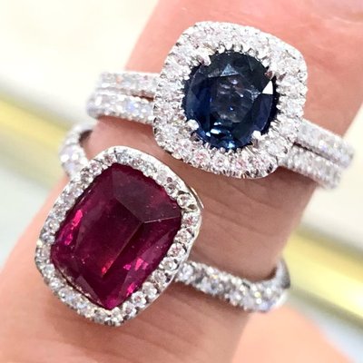 Beautiful custom jewelry in our showcases! - Choose from our beautiful custom work in our showcases or create that special ring with our design services- All in house!