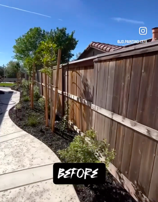 Fence Painting in Lincoln Area - Fence was heavily dirty with dirt/ debris from constant weather. By pressuring washing fence to get rid of dirt/ debris allowed for cleaner fence canvas to paint it using Dun Edwards Flat for exterior. Fence Painting in Lincoln Area - Fence was heavily dirty with dirt/ debris from constant weather. By pressuring washing fence to get rid of dirt/ debris allowed for cleaner fence canvas to paint it using Dun Edwards Flat for exterior.