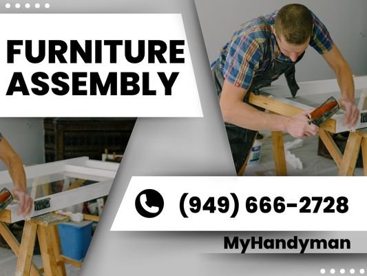 Furniture assembly & repair - Let us assemble your dreams! MyHandyman's expert team ensures seamless furniture assembly. Order today and enjoy 10% OFF. Your perfect space is just a click away! Furniture assembly & repair - Let us assemble your dreams! MyHandyman's expert team ensures seamless furniture assembly. Order today and enjoy 10% OFF. Your perfect space is just a click away!