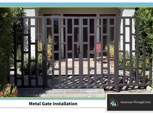 Custom Gate Installation - Several examples of custom fabricated gates either replacing a previous one or being installed into a new location. Installations can include a degree of surrounding reconstruction.
American Wrought Iron
The Desert's Metal Gate and Fencing Repair Specialists
760-799-1351
awiwelding1@gmail.com
A Full Service Welding Company
New Installation and Repairs of Metal Gates and Fencing
www.theironguys.com
awiwelding1@gmail.com
760-799-1351
Our Services Include:
- Custom Ironworks
- Metal Gate Repair
- Metal Fencing Repair
- Mobile Welding
- Repairs on site
- Carport Repairs
- Custom Handrails
- Gate and Fence Modifications Custom Gate Installation - Several examples of custom fabricated gates either replacing a previous one or being installed into a new location. Installations can include a degree of surrounding reconstruction.
American Wrought Iron
The Desert's Metal Gate and Fencing Repair Specialists
760-799-1351
awiwelding1@gmail.com
A Full Service Welding Company
New Installation and Repairs of Metal Gates and Fencing
www.theironguys.com
awiwelding1@gmail.com
760-799-1351
Our Services Include:
- Custom Ironworks
- Metal Gate Repair
- Metal Fencing Repair
- Mobile Welding
- Repairs on site
- Carport Repairs
- Custom Handrails
- Gate and Fence Modifications