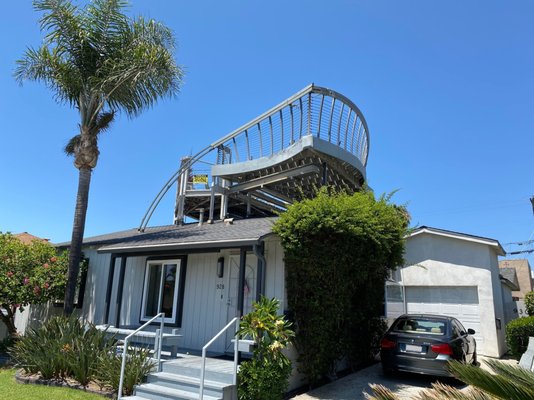 Custom Deck in Pacific Beach, CA - Our client did not want your standard deck. They were looking for someone to turn their unique vision to create an art like structure for their deck into reality. We were up for the challenge.