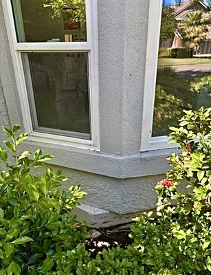 “Water Intrusion Stucco Repair – Window Corner” - This project involved repairing water intrusion around a window caused by failing stucco and flashing. We removed the damaged stucco, addressed the underlying wood and moisture issues, and applied proper waterproofing before completing a seamless stucco finish. The repaired area now blends perfectly with the home’s exterior and is fully protected against future leaks.