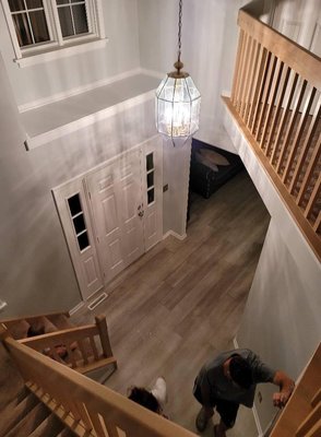 Color change - The painting was completed in one week we changed every color on every wall took a lot of extra effort to complete this huge beautiful home but we did it home owners were thrilled and to this day are a top my reference list off people to call