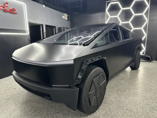 CYBER TRUCK HAS LANDED 

Almost done being wrapped In colored satin black PPF - CYBER TRUCK HAS LANDED 

Almost done being wrapped In colored satin black PPF 
Protecting this machine made of steel with paint protection film right out the factory is the wisest choice a customer can make. Finishing it with a ceramic coating to protect the ppf if even better which we will do upon completion