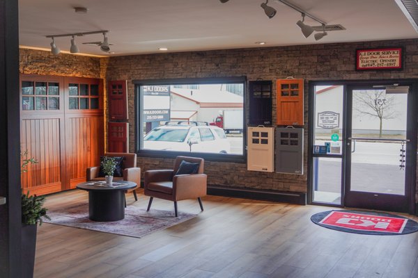Visit our showroom - We would be thrilled for you to come into our showroom. We have many working doors and garage door openers on display. Visit our showroom - We would be thrilled for you to come into our showroom. We have many working doors and garage door openers on display.