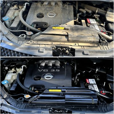ENGINE DETAIL ⚫️✨ - 🚗✨ Professional Engine Detailing
Duartes Auto Detailing
Service Description
Engine detailing is a specialized process that cleans, protects, and beautifies the engine compartment, improving its appearance and helping to maintain its proper functioning.
Professional Process
1. Inspection and Protection:
Sensitive electrical components are covered and the engine's overall condition is assessed.
2. Degreasing and Deep Cleaning:
We apply safe, biodegradable products that remove grease, dust, oil, and accumulated residue.
3. Controlled Rinse:
Residues are removed without risk to the electrical components.
4. Detailed Drying:
Dries with compressed air and special microfibers to prevent internal moisture.
5. Conditioning and Protection:
Plastic and rubber protectants are applied to give shine and prevent deterioration due to heat or aging.
Benefits
• Improves the engine's visual appearance.
• Facilitates the detection of leaks or damage.
• Helps maintain temperature and efficiency.
• Ideal for sales or exhibitions.
Service duration:
Approx. 25-45 minutes, depending on engine condition.
Results
🔥 A clean, shiny, and protected engine with a professionally presented finish. ENGINE DETAIL ⚫️✨ - 🚗✨ Professional Engine Detailing
Duartes Auto Detailing
Service Description
Engine detailing is a specialized process that cleans, protects, and beautifies the engine compartment, improving its appearance and helping to maintain its proper functioning.
Professional Process
1. Inspection and Protection:
Sensitive electrical components are covered and the engine's overall condition is assessed.
2. Degreasing and Deep Cleaning:
We apply safe, biodegradable products that remove grease, dust, oil, and accumulated residue.
3. Controlled Rinse:
Residues are removed without risk to the electrical components.
4. Detailed Drying:
Dries with compressed air and special microfibers to prevent internal moisture.
5. Conditioning and Protection:
Plastic and rubber protectants are applied to give shine and prevent deterioration due to heat or aging.
Benefits
• Improves the engine's visual appearance.
• Facilitates the detection of leaks or damage.
• Helps maintain temperature and efficiency.
• Ideal for sales or exhibitions.
Service duration:
Approx. 25-45 minutes, depending on engine condition.
Results
🔥 A clean, shiny, and protected engine with a professionally presented finish.