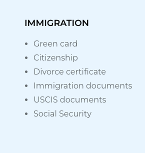 Personal Documents - We Translate Your Personal Documents as Certified and Notarized.
Whether you are applying for immigration, establishing residency, or enrolling in a school, you can trust our Certified Translations.
Our document translation services will be accurate, provided promptly, and accepted. We offer document translations in 120 languages. Personal Documents - We Translate Your Personal Documents as Certified and Notarized.
Whether you are applying for immigration, establishing residency, or enrolling in a school, you can trust our Certified Translations.
Our document translation services will be accurate, provided promptly, and accepted. We offer document translations in 120 languages.