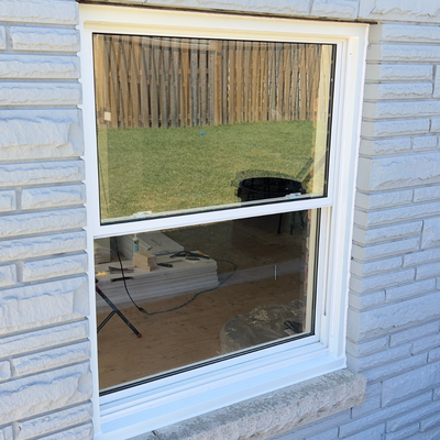 Window Capping - Before and after of a recent window capping.