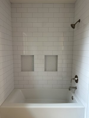 Bathroom Remodel - We added two niches for kids Bathroom Remodel - We added two niches for kids