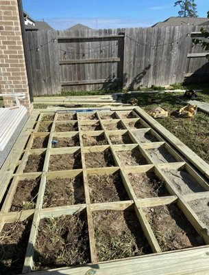 Treated wood deck! - This is another way to add more hard surface space to your yard by adding a wood deck, awesome way to add contrast to your backyard!