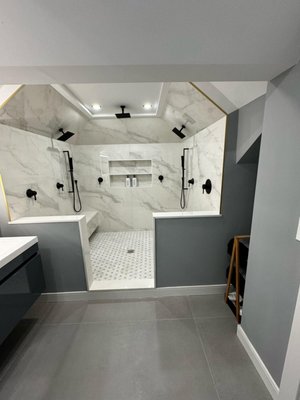 Medford Bathroom - This bathroom remodel was completed by us in March 2024.
