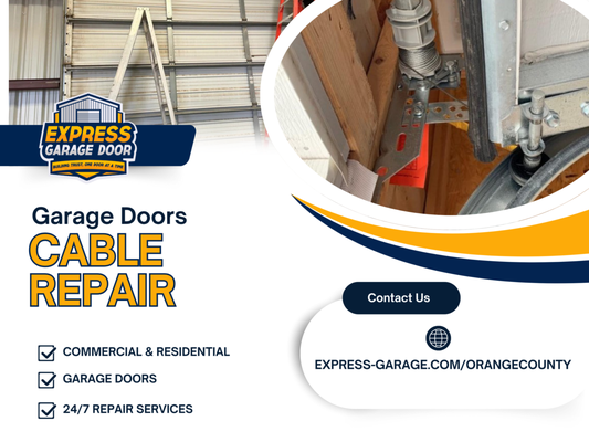 Cable Repair Services - Cable Repair ServicesAt Express Garage & Gate Services in Orange County, CA, we specialize in expert garage door cable repairs that restore safe, smooth operation to your residential or commercial door system. Whether cables are frayed, snapped, or misaligned, our fully licensed and insured technicians arrive with precision tools and premium-grade replacement cables sized perfectly for your door’s weight and configuration. We diagnose the root cause—tension imbalance, worn drums, or rust—and correct it on the spot, preventing future breakdowns and ensuring reliable performance.
What You’ll Get:
Rapid Response & Same-Day Service: Don’t let a broken cable leave you stuck—our team responds quickly across Orange County.
Transparent, Upfront Pricing: Receive a detailed, no-surprise quote before we start any work.
Safety First: Every repair includes a complimentary safety inspection, lubrication, and tension adjustment.
Skilled Professionals: Decades of combined experience handling both torsion- and extension-spring cable systems.
Protect your property and family—call us today for a free estimate and experience why Orange County homeowners and businesses trust Express Garage & Gate Services for all their garage door needs. Cable Repair Services - Cable Repair ServicesAt Express Garage & Gate Services in Orange County, CA, we specialize in expert garage door cable repairs that restore safe, smooth operation to your residential or commercial door system. Whether cables are frayed, snapped, or misaligned, our fully licensed and insured technicians arrive with precision tools and premium-grade replacement cables sized perfectly for your door’s weight and configuration. We diagnose the root cause—tension imbalance, worn drums, or rust—and correct it on the spot, preventing future breakdowns and ensuring reliable performance.
What You’ll Get:
Rapid Response & Same-Day Service: Don’t let a broken cable leave you stuck—our team responds quickly across Orange County.
Transparent, Upfront Pricing: Receive a detailed, no-surprise quote before we start any work.
Safety First: Every repair includes a complimentary safety inspection, lubrication, and tension adjustment.
Skilled Professionals: Decades of combined experience handling both torsion- and extension-spring cable systems.
Protect your property and family—call us today for a free estimate and experience why Orange County homeowners and businesses trust Express Garage & Gate Services for all their garage door needs.