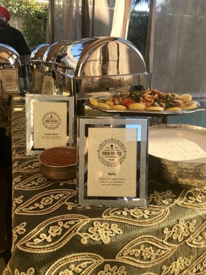 Birthday Party - This was for a surprise birthday party. The menu consisted of 4 appetizers, 6 entrees, and 2 desserts. We brought a tandoor to make fresh Naan.