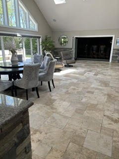 Living room & kitchen - A clean and tidy living room is essential for social or family nights!