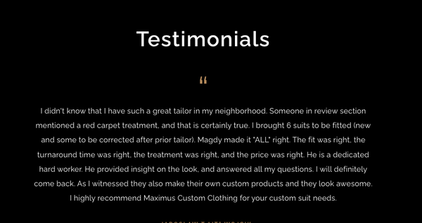 Testimonials - Our commitment to excellence has earned us a five-star rating, and we look forward to welcoming you at any time. Testimonials - Our commitment to excellence has earned us a five-star rating, and we look forward to welcoming you at any time.