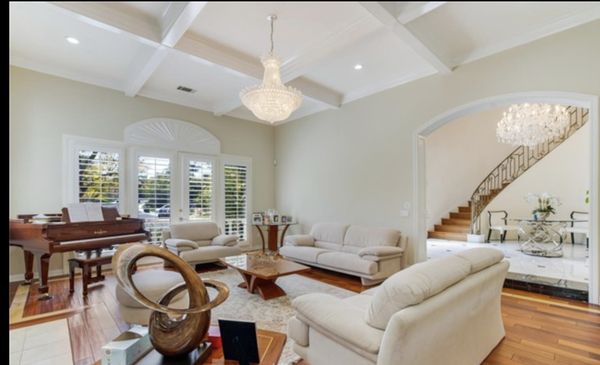 SOLD: 5366 Collingwood Circle CALABASAS, CA 91302 - ABOUT THIS PROPERTY
REMARKS:
Introducing this stylish and elegant home featuring 6 bedrooms and 7 1/2 baths in the prestigious guard-gated community of Mountain View Estates. This 6,205 per assr sq ft estate on a 19,660 sq ft lot boasts an abundance of charm, warmth and elegance. As one enters into this exquisite home you'll enter a grand foyer that leads to the ample dining room with privacy doors, the living room highlighted by coffered ceilings and a fireplace, and a large family room with fireplace, step down bar and built ins, all offering tremendous opportunity for family living and entertainment. The recently and beautifully remodeled chef's kitchen features a large center island, oversized refrigerator freezer and a 60" Wolf range. There is 1 bedroom down, with a sweeping staircase leading to 5 additional en suite bedrooms up. The romantic master bedroom with fireplace offers 2 bathrooms and and 2 closets. Lastly, the backyard features a pool, spa, covered patio, bbq island, a multi level waterfall built into the hillside, and abundant grass areas.
PROPERTY FEATURES
APPLIANCES:
6 Burner Stove, Barbecue, Built-In Range, Dishwasher, Freezer, Ice Maker, Microwave, Range Hood, Refrigerator
ASSOCIATIONAMENITIES:
Tennis Court(s), Maintenance Grounds, Guard, Security, Controlled Access, Other
CONSTRUCTIONMATERIALS:
Frame, Stucco
DOORFEATURES:
Double Door Entry
FIREPLACEFEATURES:
Family Room, Living Room, Master Bedroom
GARAGESPACES:
3
LAUNDRYFEATURES:
Individual Room
LOTFEATURES:
0-1 Unit/Acre, Lot 10000-19999 Sqft, Sprinkler System
LOTSIZESQUAREFEET:
19660
PROPERTYCONDITION:
Updated/Remodeled
PROPERTY TYPE:
Residential
SPAFEATURES:
Private, Heated, In Ground
WINDOWFEATURES:
Double Pane Windows
ARCHITECTURALSTYLE:
Mediterranean
COMMUNITYFEATURES:
Gutters, Sidewalks, Street Lights, Suburban
COUNTY:
Los Angeles
EXTERIORFEATURES:
Barbecue Private, Rain Gutters
FLOORING:
Stone
INTERIORFEATURES:
Built-in Features, Cathedral Ceiling(s), Coffered Ceiling(s), Recessed Lighting, Wet Bar
LEVELS:
Two
LOTSIZEACRES:
0.4513
POOLFEATURES:
Private, Heated, In Ground
PROPERTY SUB TYPE:
Single Family Residence
SECURITYFEATURES:
24 Hour Security, Gated with Attendant, Gated Community, Gated with Guard
UTILITIES:
Cable Available, Electricity Available, Natural Gas Available, Phone Available, Sewer Connected
YEARBUILT:
1994 SOLD: 5366 Collingwood Circle CALABASAS, CA 91302 - ABOUT THIS PROPERTY
REMARKS:
Introducing this stylish and elegant home featuring 6 bedrooms and 7 1/2 baths in the prestigious guard-gated community of Mountain View Estates. This 6,205 per assr sq ft estate on a 19,660 sq ft lot boasts an abundance of charm, warmth and elegance. As one enters into this exquisite home you'll enter a grand foyer that leads to the ample dining room with privacy doors, the living room highlighted by coffered ceilings and a fireplace, and a large family room with fireplace, step down bar and built ins, all offering tremendous opportunity for family living and entertainment. The recently and beautifully remodeled chef's kitchen features a large center island, oversized refrigerator freezer and a 60" Wolf range. There is 1 bedroom down, with a sweeping staircase leading to 5 additional en suite bedrooms up. The romantic master bedroom with fireplace offers 2 bathrooms and and 2 closets. Lastly, the backyard features a pool, spa, covered patio, bbq island, a multi level waterfall built into the hillside, and abundant grass areas.
PROPERTY FEATURES
APPLIANCES:
6 Burner Stove, Barbecue, Built-In Range, Dishwasher, Freezer, Ice Maker, Microwave, Range Hood, Refrigerator
ASSOCIATIONAMENITIES:
Tennis Court(s), Maintenance Grounds, Guard, Security, Controlled Access, Other
CONSTRUCTIONMATERIALS:
Frame, Stucco
DOORFEATURES:
Double Door Entry
FIREPLACEFEATURES:
Family Room, Living Room, Master Bedroom
GARAGESPACES:
3
LAUNDRYFEATURES:
Individual Room
LOTFEATURES:
0-1 Unit/Acre, Lot 10000-19999 Sqft, Sprinkler System
LOTSIZESQUAREFEET:
19660
PROPERTYCONDITION:
Updated/Remodeled
PROPERTY TYPE:
Residential
SPAFEATURES:
Private, Heated, In Ground
WINDOWFEATURES:
Double Pane Windows
ARCHITECTURALSTYLE:
Mediterranean
COMMUNITYFEATURES:
Gutters, Sidewalks, Street Lights, Suburban
COUNTY:
Los Angeles
EXTERIORFEATURES:
Barbecue Private, Rain Gutters
FLOORING:
Stone
INTERIORFEATURES:
Built-in Features, Cathedral Ceiling(s), Coffered Ceiling(s), Recessed Lighting, Wet Bar
LEVELS:
Two
LOTSIZEACRES:
0.4513
POOLFEATURES:
Private, Heated, In Ground
PROPERTY SUB TYPE:
Single Family Residence
SECURITYFEATURES:
24 Hour Security, Gated with Attendant, Gated Community, Gated with Guard
UTILITIES:
Cable Available, Electricity Available, Natural Gas Available, Phone Available, Sewer Connected
YEARBUILT:
1994