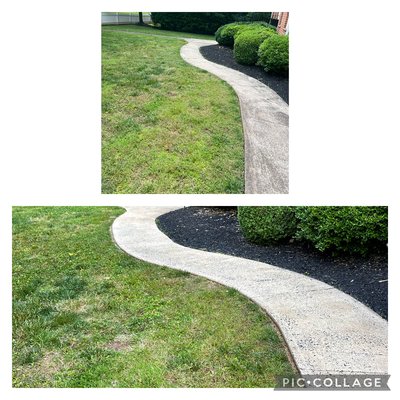 Patio and sidewalk restoration - Concrete Cleaning
Make your concrete surfaces look like new with our professional concrete cleaning service. Over time, driveways, sidewalks, patios, and other concrete areas collect stains from oil, dirt, mold, and mildew. Our high-powered pressure washing cuts through the grime, lifting stubborn buildup and restoring the original look of your surfaces. Whether it’s a residential driveway or a commercial walkway, we bring the right equipment and expertise to get the job done right. Clean concrete not only boosts curb appeal—it also improves safety by reducing slippery buildup. Patio and sidewalk restoration - Concrete Cleaning
Make your concrete surfaces look like new with our professional concrete cleaning service. Over time, driveways, sidewalks, patios, and other concrete areas collect stains from oil, dirt, mold, and mildew. Our high-powered pressure washing cuts through the grime, lifting stubborn buildup and restoring the original look of your surfaces. Whether it’s a residential driveway or a commercial walkway, we bring the right equipment and expertise to get the job done right. Clean concrete not only boosts curb appeal—it also improves safety by reducing slippery buildup.