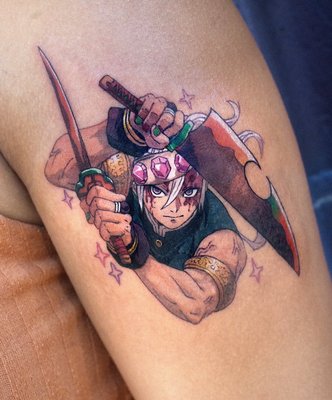 Anime/Cartoons - Vism Studio's anime and cartoon tattoos are vibrant homages to beloved characters, blending bold linework with dynamic compositions that bring each figure to life. Anime/Cartoons - Vism Studio's anime and cartoon tattoos are vibrant homages to beloved characters, blending bold linework with dynamic compositions that bring each figure to life.
