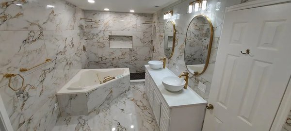 Full-scale Bathroom Renovation - G-A-W Remodel - At G-A-W Remodel, we take pride in our recent full-scale bathroom renovation. This project encompassed complete plumbing installation, floor tiling, bathtub installation, and wall tiling, all executed with exceptional craftsmanship and attention to detail. Full-scale Bathroom Renovation - G-A-W Remodel - At G-A-W Remodel, we take pride in our recent full-scale bathroom renovation. This project encompassed complete plumbing installation, floor tiling, bathtub installation, and wall tiling, all executed with exceptional craftsmanship and attention to detail.