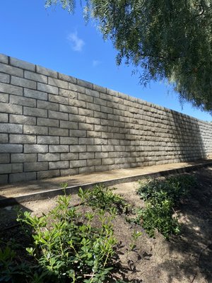 Block wall - Property line slump block wall. Block wall - Property line slump block wall.