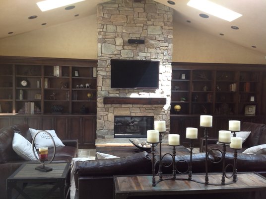 Family Room Remodel 2022 - This remodel transformed an outdated family room into a state-of-the-art media room. The new room features a fully automated sound and video system that can be controlled by voice command or remote control. Family Room Remodel 2022 - This remodel transformed an outdated family room into a state-of-the-art media room. The new room features a fully automated sound and video system that can be controlled by voice command or remote control.