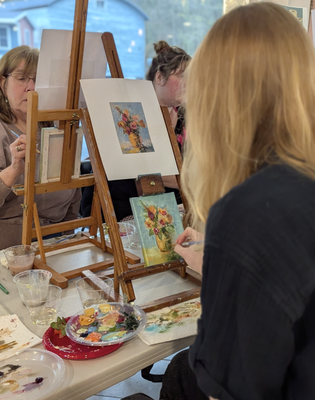 Blooming Art with Susan Jones Kenyon - Our Blooming Art class with Susan Jones Kenyon is a painting class we host once a month—and it’s always a favorite! Guests spend the an afternoon learning from Susan, whose talent and approachable style make the class so much fun. These photos capture the laughter, creativity, and beautiful works of art from past workshops. Blooming Art with Susan Jones Kenyon - Our Blooming Art class with Susan Jones Kenyon is a painting class we host once a month—and it’s always a favorite! Guests spend the an afternoon learning from Susan, whose talent and approachable style make the class so much fun. These photos capture the laughter, creativity, and beautiful works of art from past workshops.