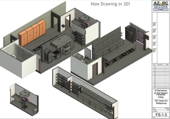 Food Service Sample Drawings - 2D or 3D, State of the art and efficient drawing samples for your business. No better place than AZRC! Visit our website to see EVEN MORE samples and REAL completed and ongoing projects!