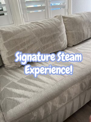 ✨ Signature Steam Experience ✨ - What’s Included:
• Pre-inspection & Fabric Assessment – We carefully evaluate each piece to tailor the perfect cleaning approach.
• Professional Pre-Treatment – A gentle yet effective solution is applied to loosen embedded dirt, oils, and stains.
• Deep Steam Extraction – Using high-temperature steam, we lift and extract buildup, allergens, and bacteria for a deep, restorative clean.
• Detail Finishing & Grooming – Every cushion and surface is meticulously finished for a soft, even texture.
• Deodorizing Treatment – A light, refreshing scent completes the experience, leaving your upholstery feeling renewed and inviting. ✨ Signature Steam Experience ✨ - What’s Included:
• Pre-inspection & Fabric Assessment – We carefully evaluate each piece to tailor the perfect cleaning approach.
• Professional Pre-Treatment – A gentle yet effective solution is applied to loosen embedded dirt, oils, and stains.
• Deep Steam Extraction – Using high-temperature steam, we lift and extract buildup, allergens, and bacteria for a deep, restorative clean.
• Detail Finishing & Grooming – Every cushion and surface is meticulously finished for a soft, even texture.
• Deodorizing Treatment – A light, refreshing scent completes the experience, leaving your upholstery feeling renewed and inviting.