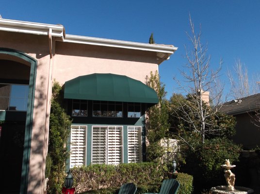 Orleans Stationary Awning - Before & After - The Orleans style is a reminiscent of the fixed awnings in the city of New Orleans. These stylish yet affordable awnings offer instant curb appeal to an otherwise simple door or window. The overall beauty of even the most sophisticated homes will be enhanced by the addition of this awning style. Orleans Stationary Awning - Before & After - The Orleans style is a reminiscent of the fixed awnings in the city of New Orleans. These stylish yet affordable awnings offer instant curb appeal to an otherwise simple door or window. The overall beauty of even the most sophisticated homes will be enhanced by the addition of this awning style.