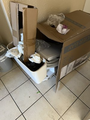 Toilet replacement - Replaced old toilet with new and efficient toilet Toilet replacement - Replaced old toilet with new and efficient toilet