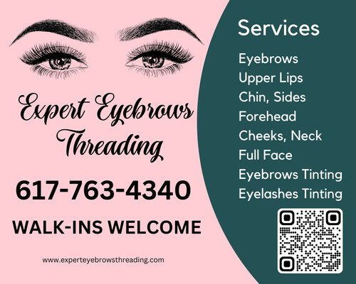 Expert eyebrows threading Cambridge MA - Eyebrow threading is a cosmetic process that involves using a thin, twisted cotton thread to remove stray hairs from the eyebrow area. The thread is used to create precise lines and shapes, resulting in a defined and polished eyebrow appearance. Threading is a popular method of hair removal because it is gentle and does not require the use of any chemicals or hot wax. It is also relatively quick and effective, with most sessions lasting around 15-20 minutes. Expert eyebrows threading Cambridge MA - Eyebrow threading is a cosmetic process that involves using a thin, twisted cotton thread to remove stray hairs from the eyebrow area. The thread is used to create precise lines and shapes, resulting in a defined and polished eyebrow appearance. Threading is a popular method of hair removal because it is gentle and does not require the use of any chemicals or hot wax. It is also relatively quick and effective, with most sessions lasting around 15-20 minutes.