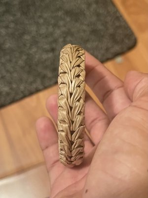 Custom Lauhala Bangle - This lauhala bangle is the Kāne design by BeachGoddessShells.