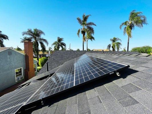 Solar Panel System Installation in Long Beach, CA - The customer decided to start saving on electricity bills, and our team helped them find a solution that would best meet their needs. We installed a 4.55 kW system with QCELL 350 panels and SolarEdge inverters. Currently, they are breaking even for the electricity they use, so the system's size proved to be right for them. Solar Panel System Installation in Long Beach, CA - The customer decided to start saving on electricity bills, and our team helped them find a solution that would best meet their needs. We installed a 4.55 kW system with QCELL 350 panels and SolarEdge inverters. Currently, they are breaking even for the electricity they use, so the system's size proved to be right for them.
