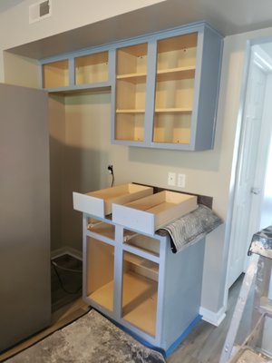 Cabinets - Couple different cabinet jobs we have done and the different stages. Cabinets - Couple different cabinet jobs we have done and the different stages.