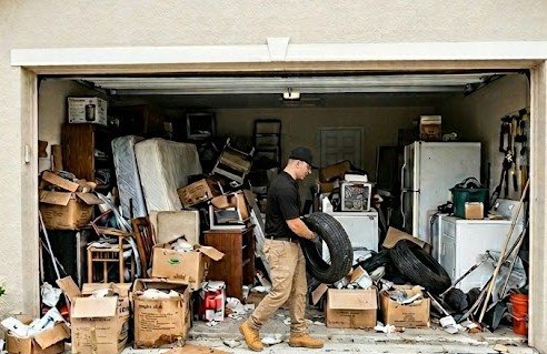Garage Clean out - The space was completely overwhelmed by years of accumulation.  We quickly cleaned it out and left it looking awesome with a final sweep!