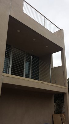 Stainless Steel Cable Railing - Residential - Added some stainless steel cable railing to this modern minimalist home!