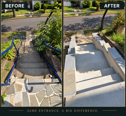 CONCRETE STEPS RENOVATION - OLD CONCRETE STEPS DEMO - NEW CONCRETE STEPS WITH FLAGSTONE CAP INSTALLATION CONCRETE STEPS RENOVATION - OLD CONCRETE STEPS DEMO - NEW CONCRETE STEPS WITH FLAGSTONE CAP INSTALLATION